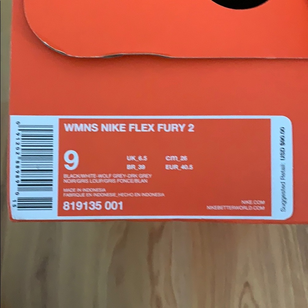 women’s nike flex fury 2 WITH BOX *slightly worn* - Picture 8 of 9